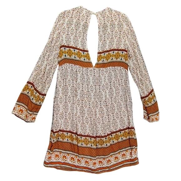 Kidsform Womens Dress Size Medium Boho Hippie Mini Gypsy Beach Cover Deep V Neck - Picture 3 of 11